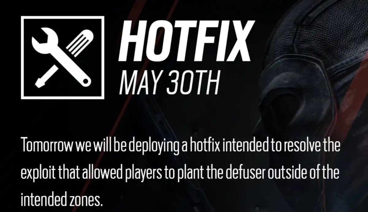 Rainbow Six Siege to Deploy Hotfix to Fix Defuser Exploit